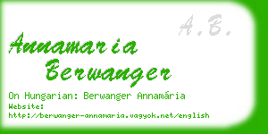 annamaria berwanger business card